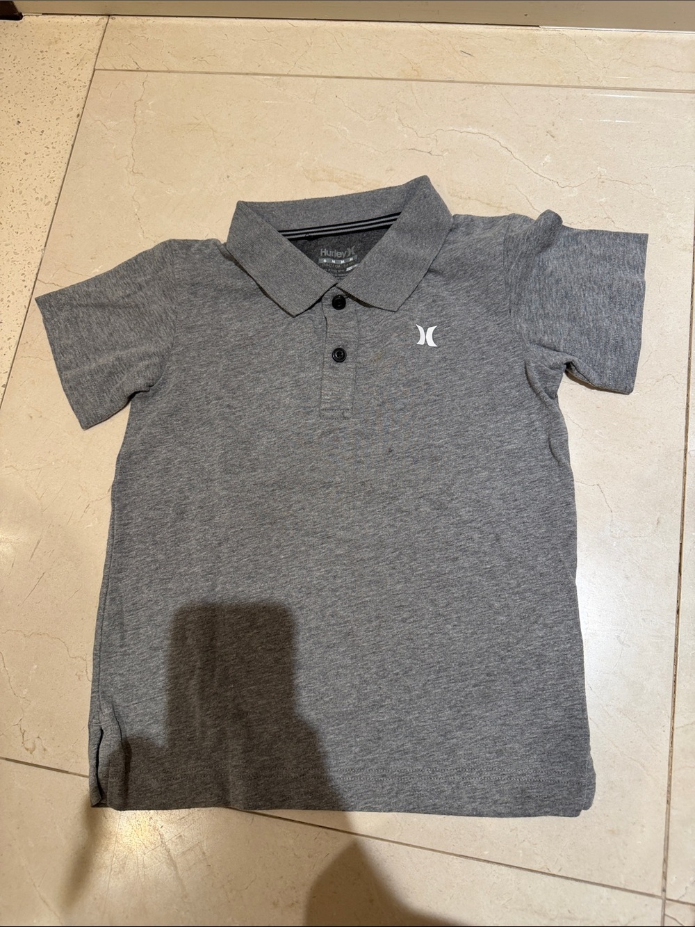 Hurley Boys Gray Polo Shirt with Logo